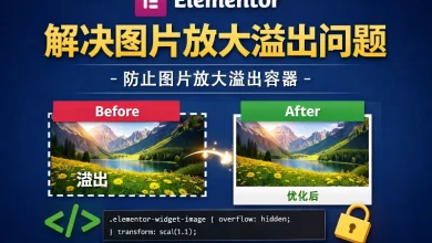Elementor教程：解决图像模块放大效果溢出问题
